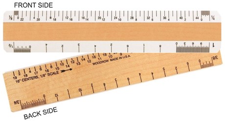 Customizable 6 Beveled Wood Ruler